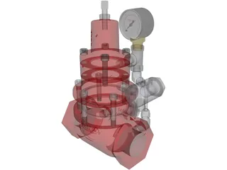 Kimray Pressure Regulator 3D Model