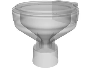 Electric Toilet 3D Model