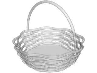 Basket with Handle 3D Model