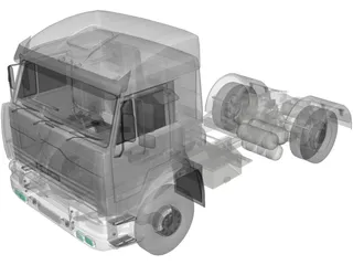 Kamaz 6460 Truck 3D Model