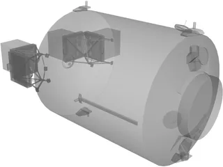 ISS Columbus module 3D Model