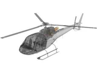 Eurocopter AS-350 3D Model