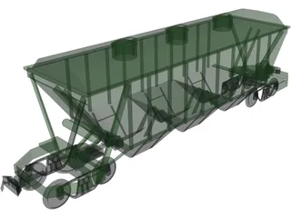 Railway Train Wagon 3D Model