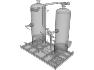 Vent Scrubber Skid 3D Model