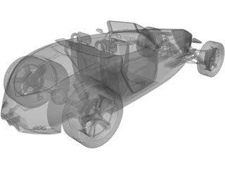 Sabre Hot Rod Concept 3D Model