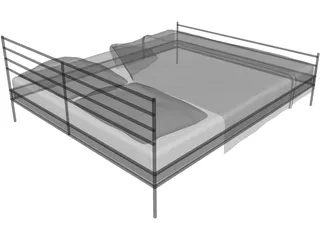 Bed Double 3D Model