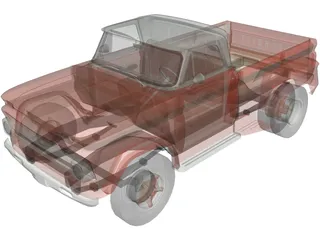 Chevrolet C60 Pickup Dually (1966) 3D Model