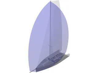 Mini Sail Boat 3D Model