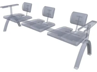 Hospital Bench 3D Model