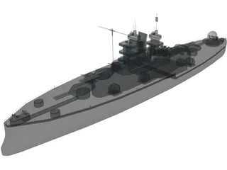 USS Nevada (BB-36) 3D Model