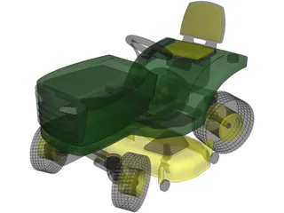 Lawnmower Sit-On 3D Model