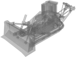 D8 Bulldozer 3D Model