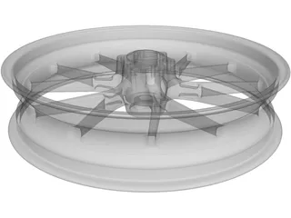 KTM Duke 2 Front Wheel 3D Model