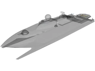 Catamaran Destroyer 3D Model