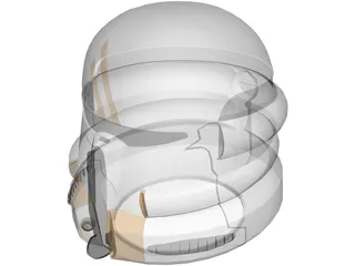 Airborne 212 Helmet 3D Model