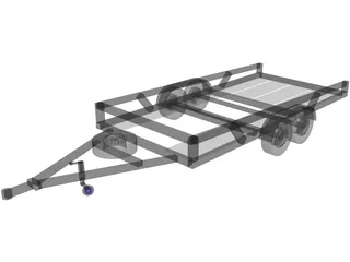 Car Trailer 3D Model