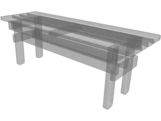 Entryway Bench 3D Model