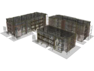 Condo Buildings 3D Model