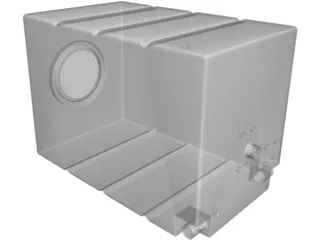 Square Water Tank 3D Model