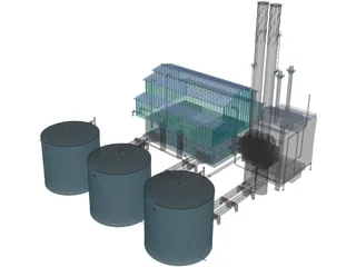 Oil Tank 3D Model