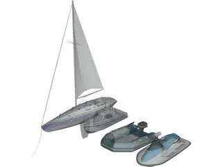 Boats Collection 3D Model