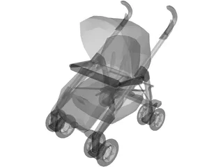 children Baby Carriage 3D Model