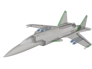 Sukhoi S-37 Berkut Jet 3D Model