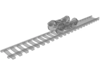 Freight Bogie 3D Model