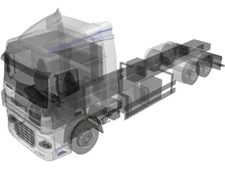 DAF XF 6x2 3D Model