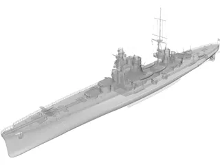 Gorizia class Heavy Cruiser 3D Model