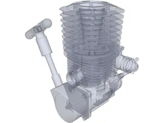 Force .38CNC Nitro Engine 3D Model