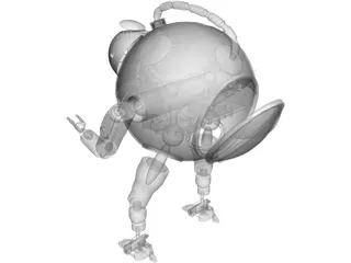 Round Robot 3D Model