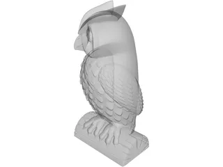 Owl Statue 3D Model