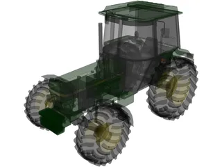 Tractor John Deere 1640 3D Model