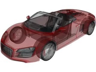 Audi R8 V10 Spyder (2012) 3D Model