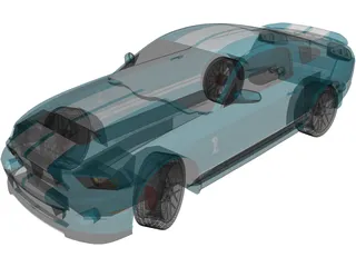 Ford Mustang Shelby GT500 (2013) 3D Model