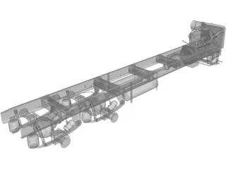 Truck Chassis and Suspension 3D Model