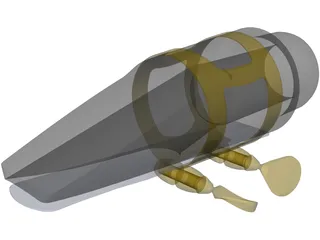 Alto Saxophone Mouthpiece 3D Model