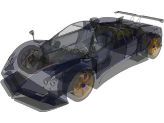 Pagani Zonda Tricolore 3D Model