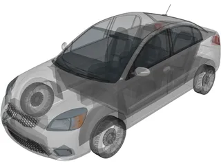 Kia Rio CVVT (2012) 3D Model