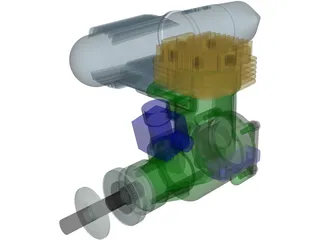 OS Nitro Engine Class 90 3D Model