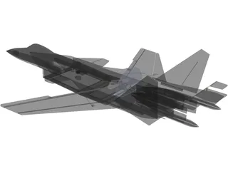 SU-47 Berkut Foam Electric RC 3D Model