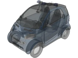 SMART Police Car 3D Model