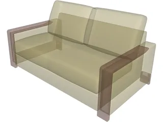 Classic Couch 3D Model