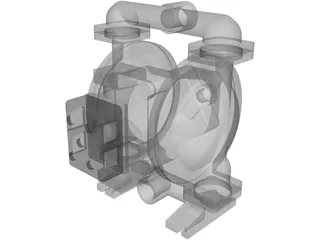 Double Diaphragm Pump 3D Model