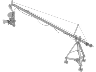 Camera on Crane 3D Model