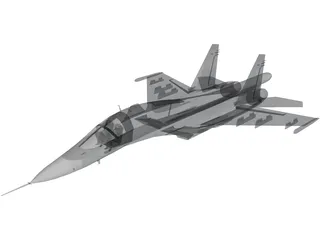 Sukhoi Su-34 Fullback 3D Model