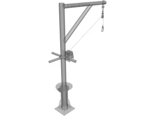 Davit Crane 1000 lbs 3D Model