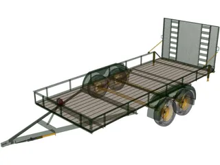 Utility Tailer 3D Model