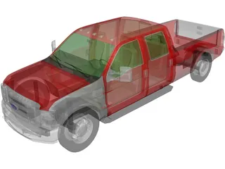 Ford F-350 Pickup (2010) 3D Model